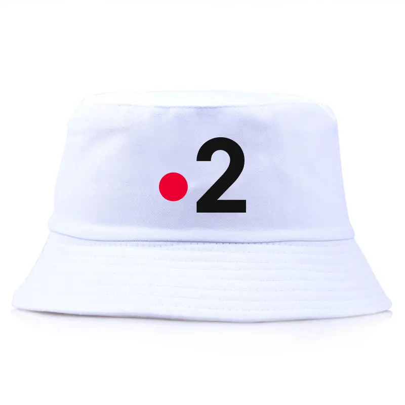 

France 2 Logo Cotton Bucket Hat Unisex Casual Sports Sun Hat Woman Man Gril Boy Reversible Fisherman Cap Adult Solid Panama Hat
