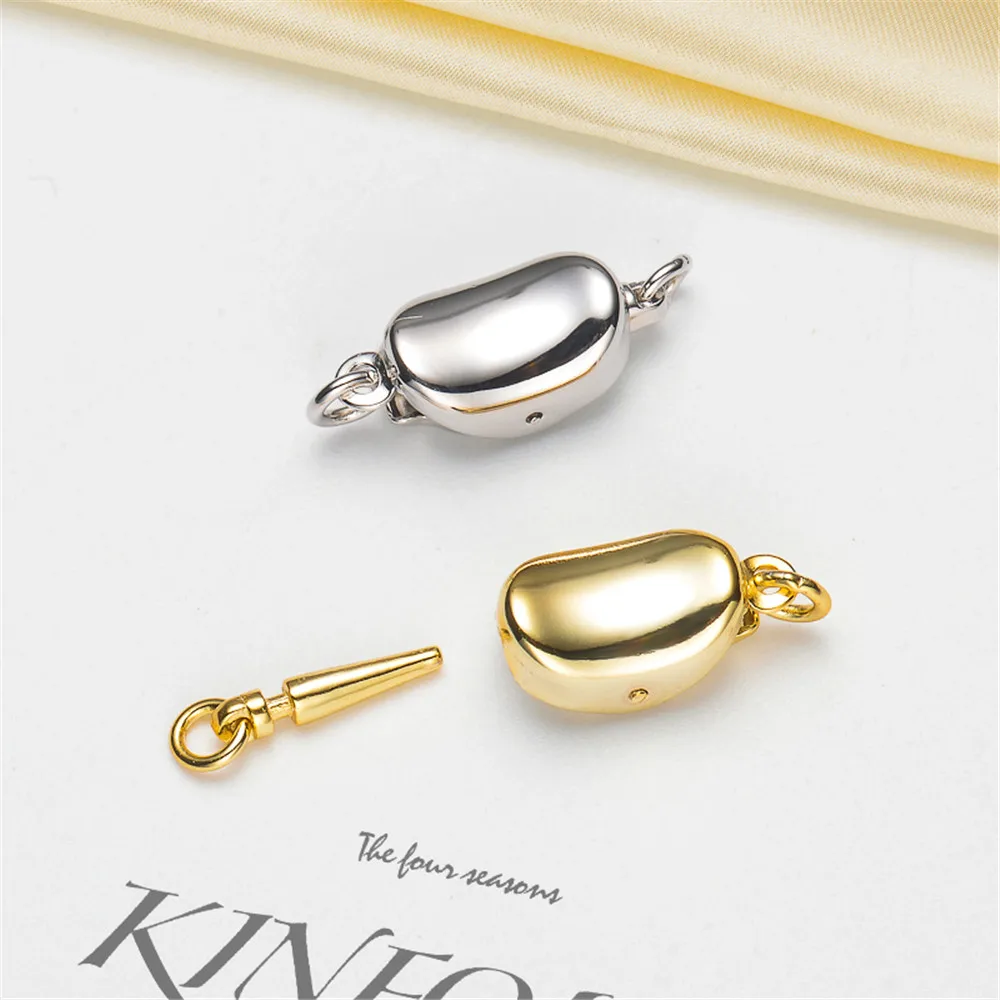 

S925 Sterling silver Cubic Zirconia Clasp DIY Beads Jewelry Making Accessories Silver/Gold Metal Connector Clasps Findings