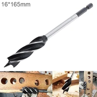 1pc 16x165mm four slot woodworking drill bit hole drilling tool with center drill head 14 hex shank for woodworking opening