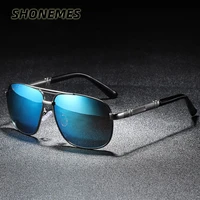 shonemes classic polarized mens sunglasses designer driving eyewear metal frame outdoor uv protection sun glasses for male