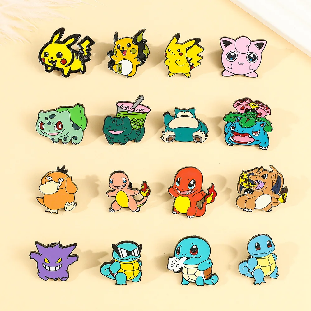

Anime Pokemon Pikachu Metal Enamel Brooch Badges Backpack Clothing Lapel Jackets Jeans Accessories Jewelry Decoration Kid Gift
