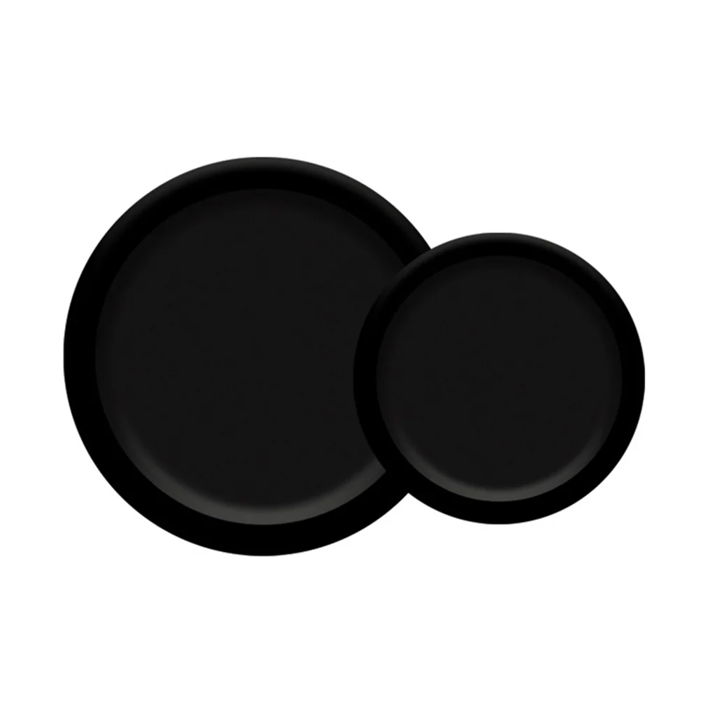 

16pcs Disposable Paper Plates Black Cake Plate Decorative Tableware Party Supplies (9inch)