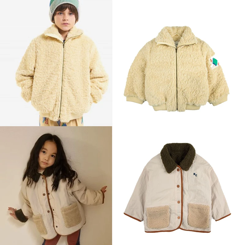 

Новинка, зимняя милая детская одежда Bobo, верхняя одежда, одежда для мальчиков и девочек, 2022, бархатная детская двойная брендовая куртка, теплая Модная куртка для детей