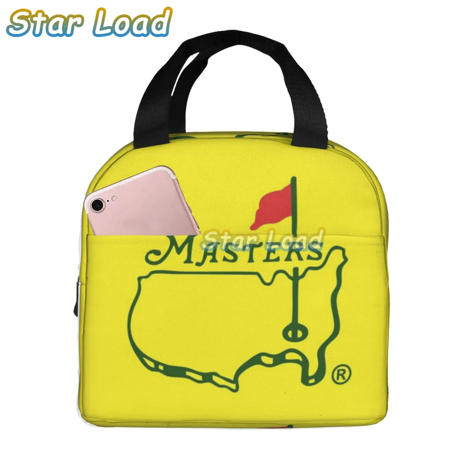 

Masters Tournament Flag Logo Lunch Box Cooler Thermal Food Insulated Lunch Bag for Women Children School Picnic Bags Cartoon Bag