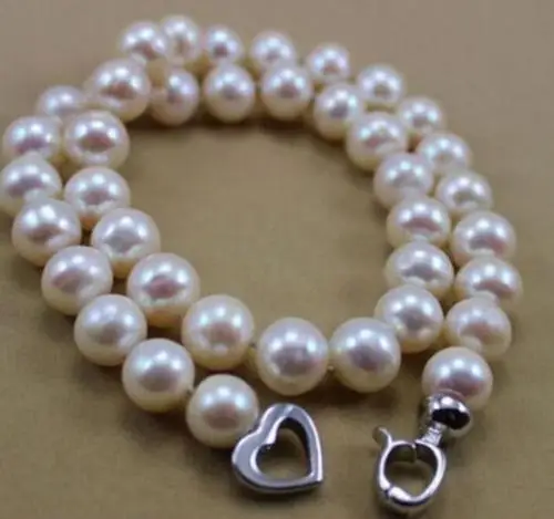 

CHARMING AAA WHITE 10-11MM SOUTH SEA NATURAL PEARL NECKLACE 18 INCH