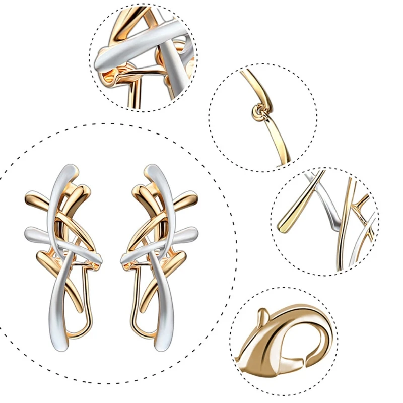 Женский комплект бижутерии из колье и серёг цвет в ассортименте