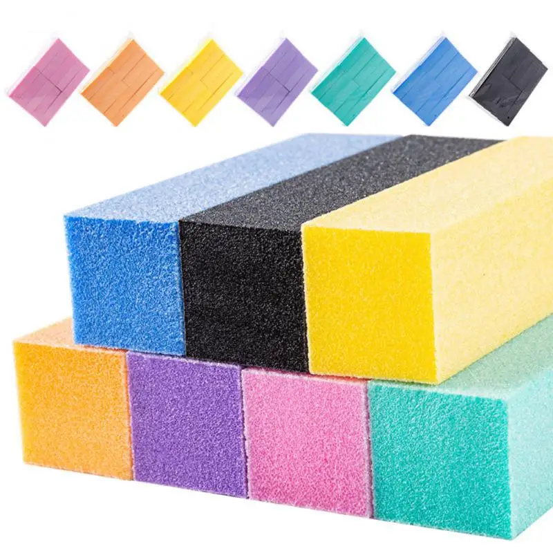 

Polishing Double-sided Nail File Blocks Colorful Sponge Nail Polish Sanding Buffer Pedicure Strips Manicure Tools Accessories