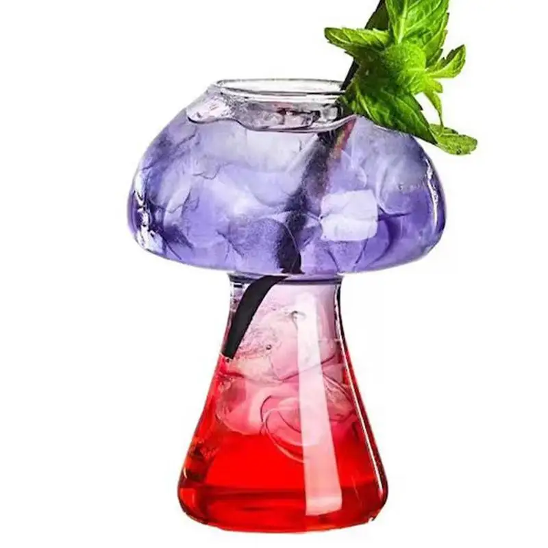 

Mushroom Cocktail Glass 250ml Cup For Drinks Beer Creative Clear Wine Glasses Juice Drink Cup Coffee Cups Drinkware Bar Tool
