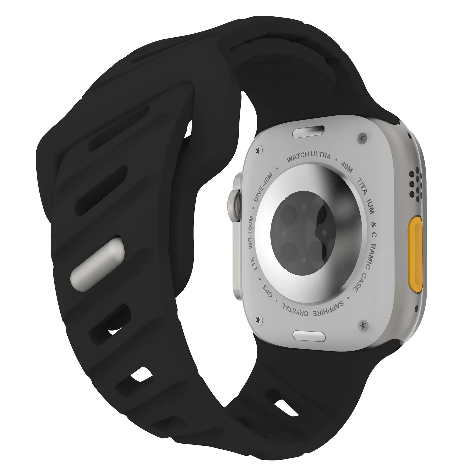 Фото Ремешок для Apple Watch Band Series 10 9 6 5 3 7 8 Ultra 2 SE 44 мм 45 мм 49 мм 46 мм 42 мм спортивный силиконовый браслет correa ремешки iWatch №1