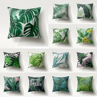 45x45cm ins nordic tropical leaves plant cushion cover living room waist throw polyester pillowcase seat office home decor