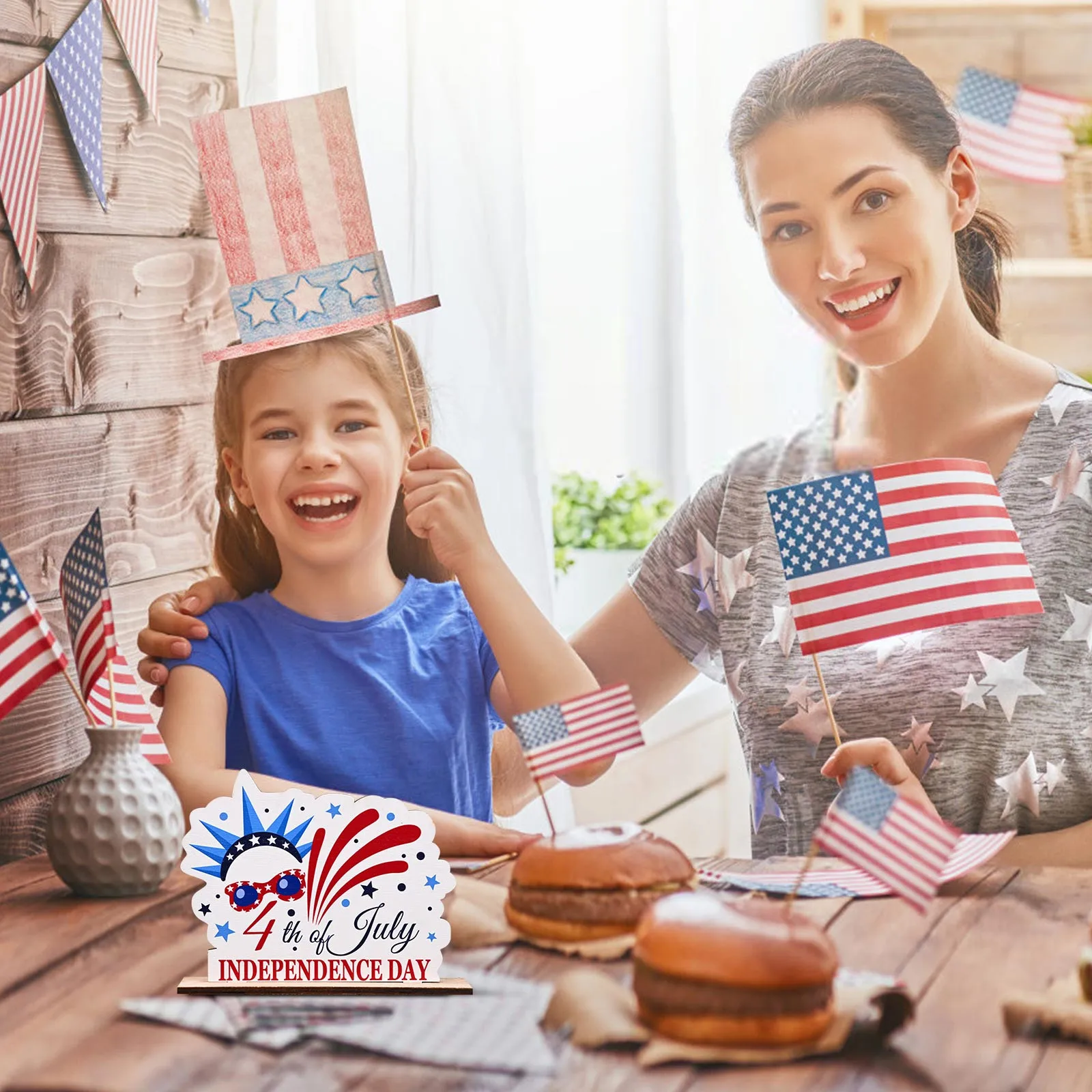 

Independence Day Decorations Wooden Table Decorations Wooden Crafts Home Decor Miniature Tree
