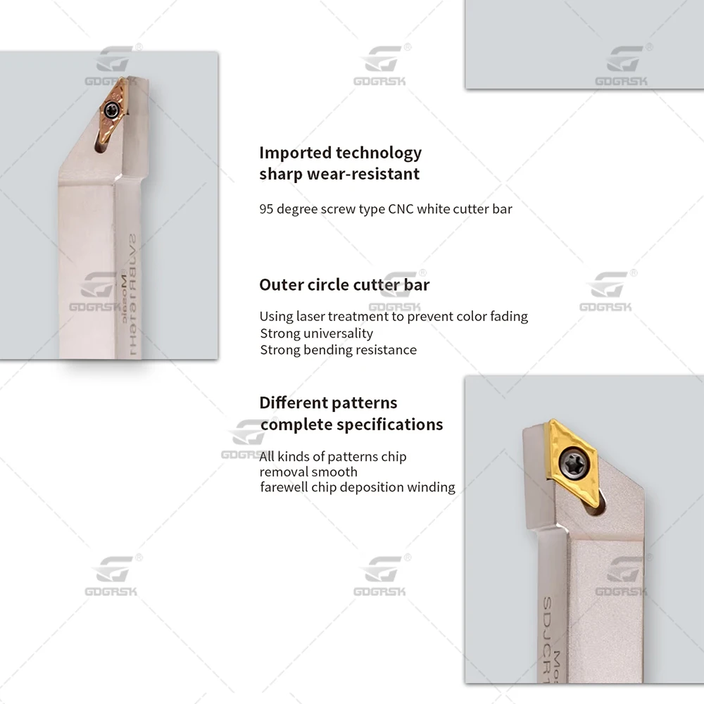 95 градусов винтовой Тип CNC белый держатель инструмента SCLCR SVJCR SDJCR1212K11 SCLCR2020K09