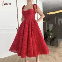 new short prom dresses 2022 with boat neck lace beads fashion graduation dresses party women gown custom make dresses