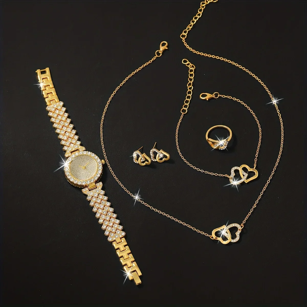 1 шт. кварцевые часы и 5 ювелирных изделий