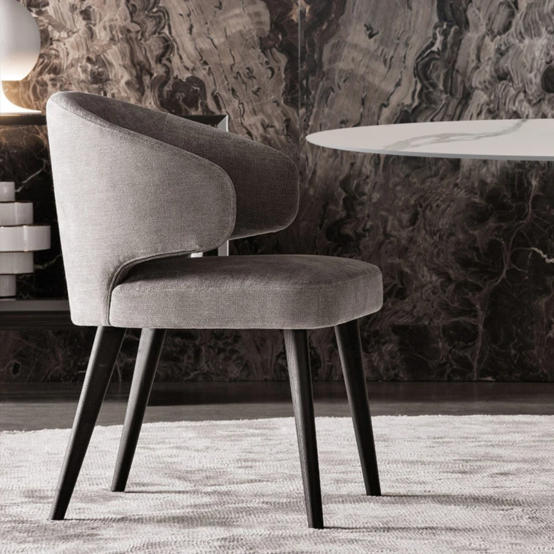 

Light luxury dining table chair home back chair modern minimalist desk chair leisure small apartment living room dining chair