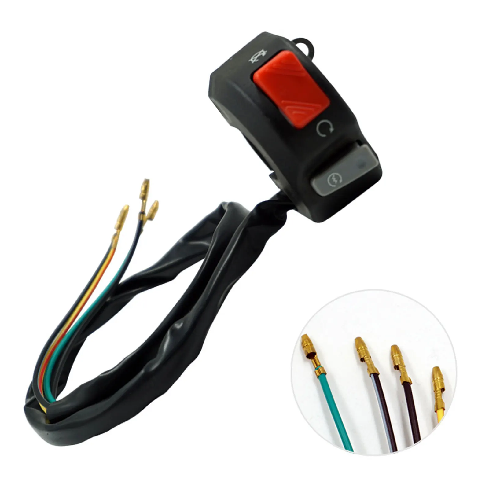 

22mm 7/8'' Motorcycle Handlebar Switch Fog Headlight Horn Start Kill Switch Momentary Action ON OFF Button For Motorcycles ATV