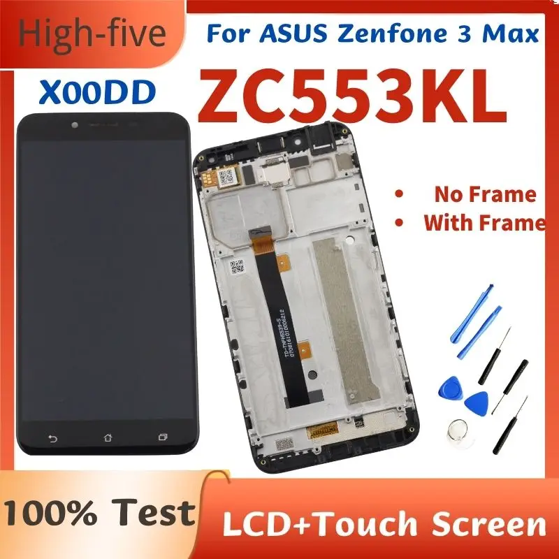 

5.5" Original LCD For ASUS Zenfone 3 Max ZC553KL X00DD LCD Display Touch Screen Digitizer Assembly Frame Replacement Free Tools