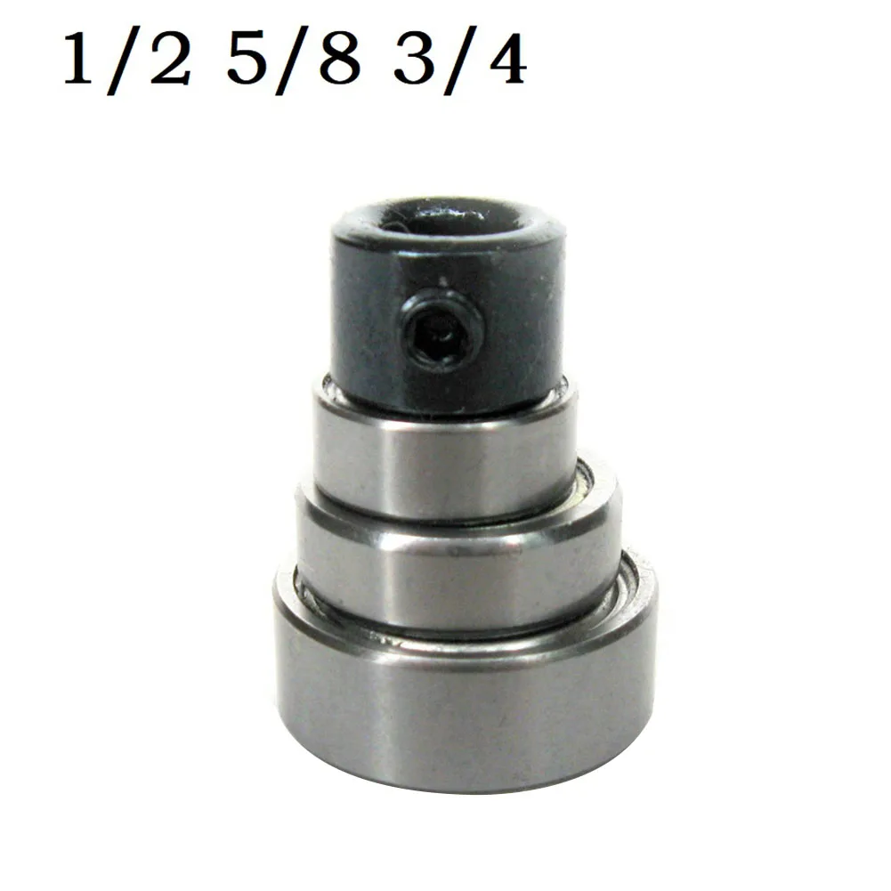 

4Pcs Router Bit Bearing Top Ring Fit For Milling Cutter Heads Top Mounted Containing Bearings Set Screws And Hex Key Wrenches