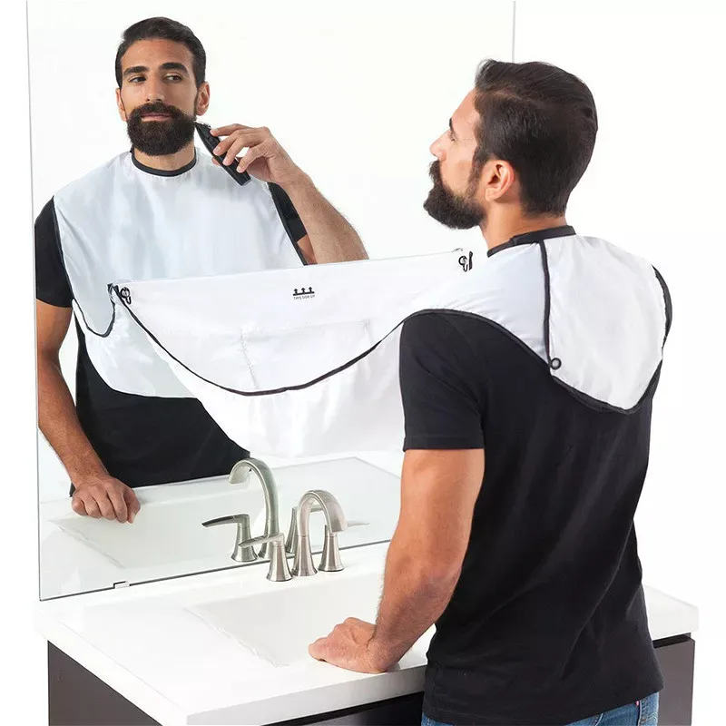 

Male Shaving Apron Beard Shaving Apron Adult Bibs Shaver Care Bib Face Shaved Hair Cleaning Hairdresser Gift For Man Clean