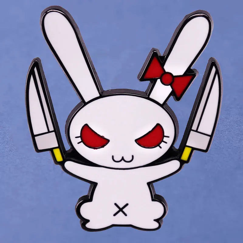 

Cute Little White Rabbit Enamel Pin Women's Brooches Lapel Pins for Backpack Briefcase Badges Fashion Jewelry Accessories