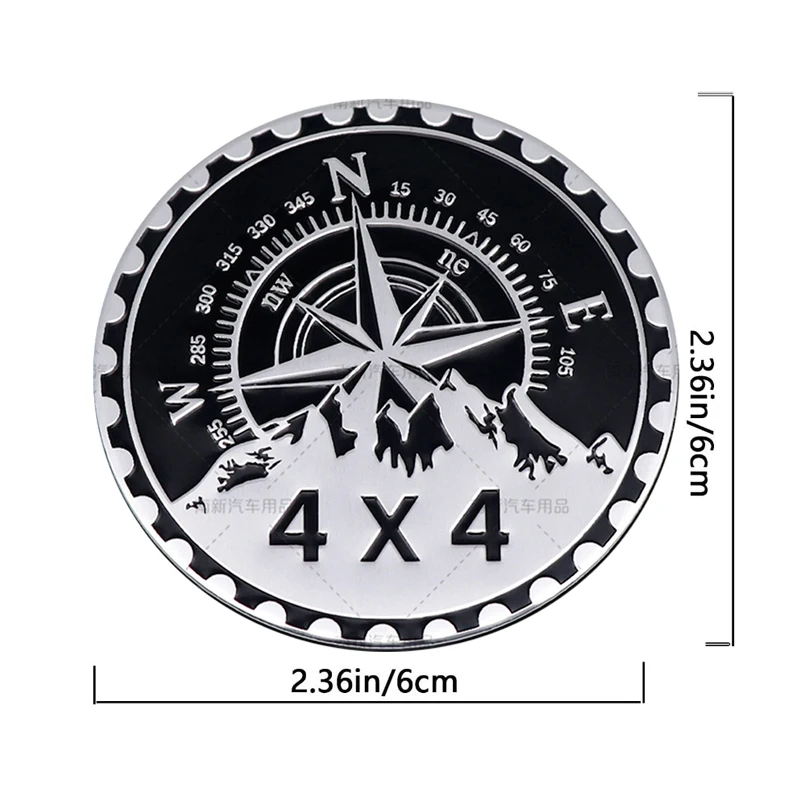 

Алюминиевая 3d-эмблема для внедорожника 4x4 с номинальным логотипом, значок-наклейка для Jeep Compass, украшение, аксессуары для стайлинга