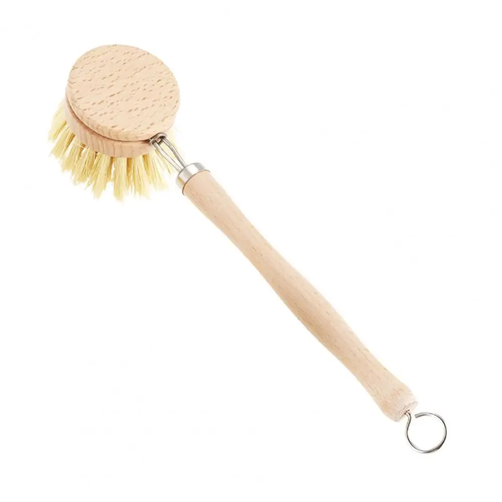 

Comfortable Handle Long Handle Pan Brush Not Easy To Shed Good Grip Dish Cleaning Brush Remove Grease Durable Scrubber Brush