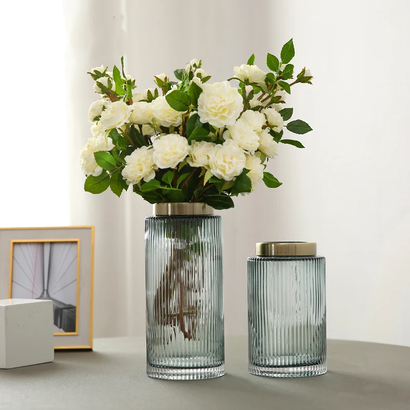 

Glass Vase Decoration Transparent Tabletop Hydroponic Vases Home Living Room Decoration Flower Pot Декор Для Дома Ornament