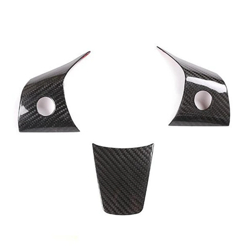 

3Pc/Set Real Carbon Fiber Steering Wheel Embedded Patch Decoration For Tesla Model 3/Y 2017-2019 Interior Accessories