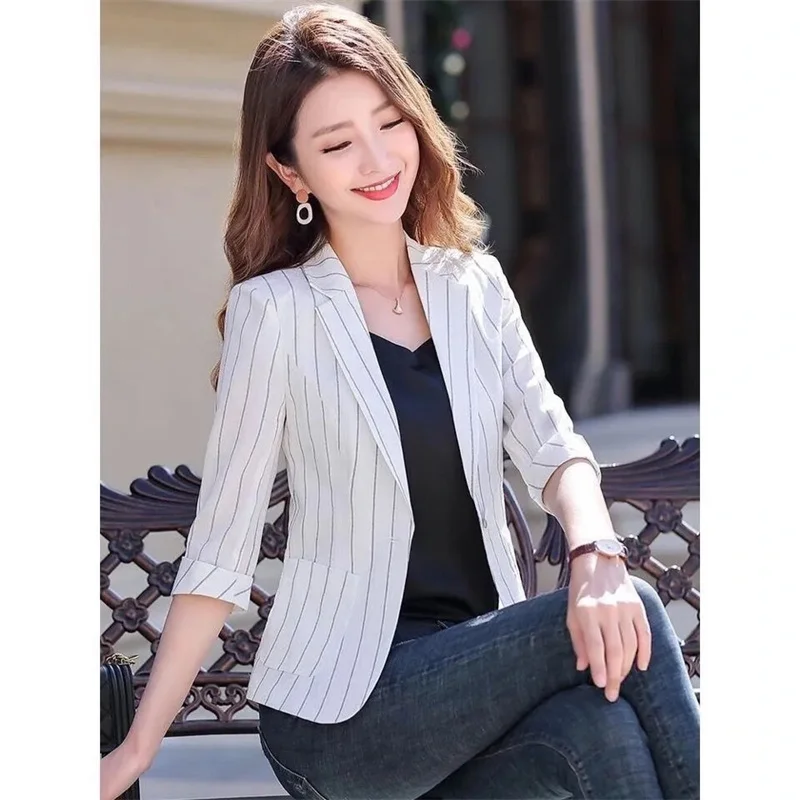 Новинка 2022 Женская весенне-летняя куртка универсальный Блейзер ветровка в