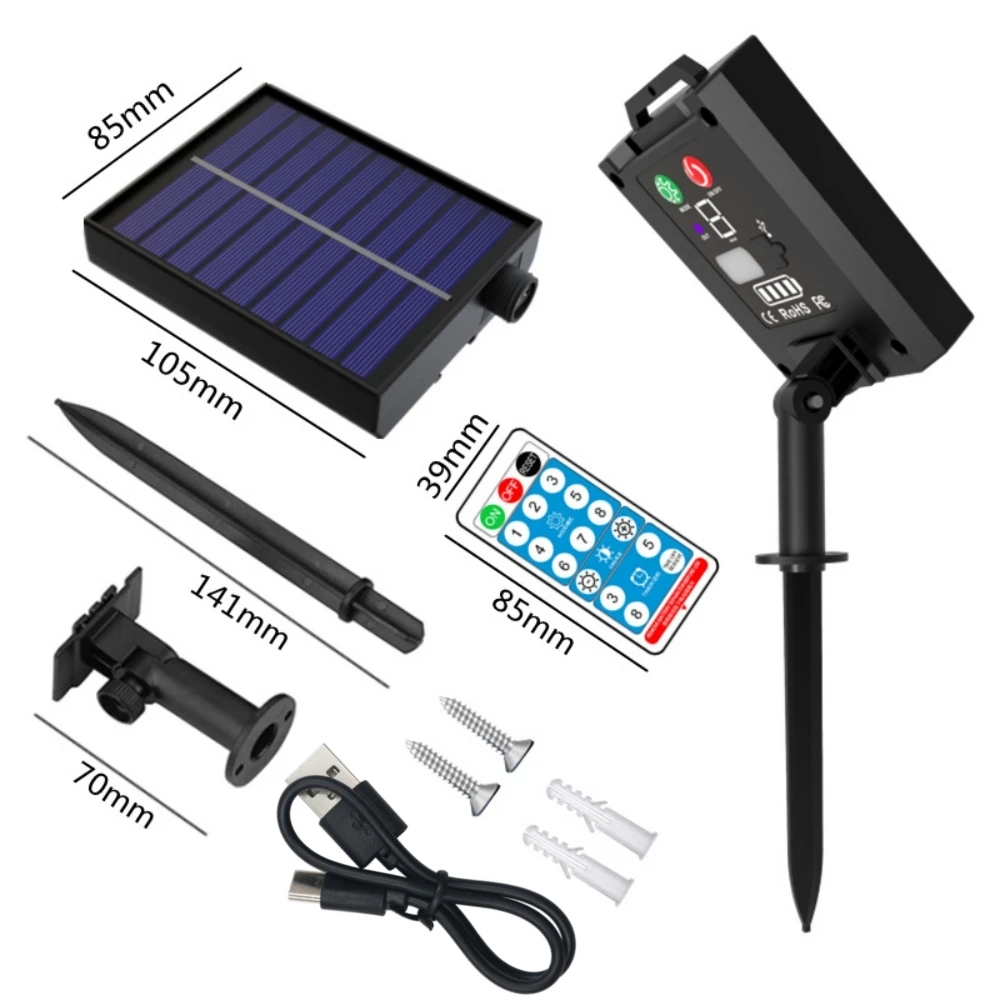 

Солнечный контроллер с пультом управления 3W3000MAH