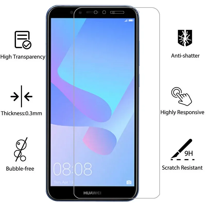 Защитная пленка для экрана huawei y5 lite y9 y6 y7 prime 2018 защитное закаленное стекло на y 5 6 7