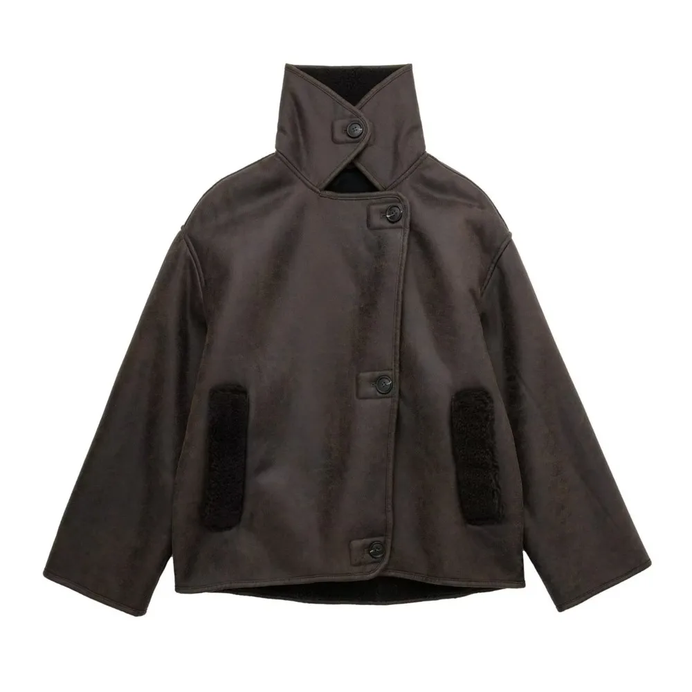 Женская зимняя куртка с длинным рукавом SUSOLA винтажная теплая из искусственного