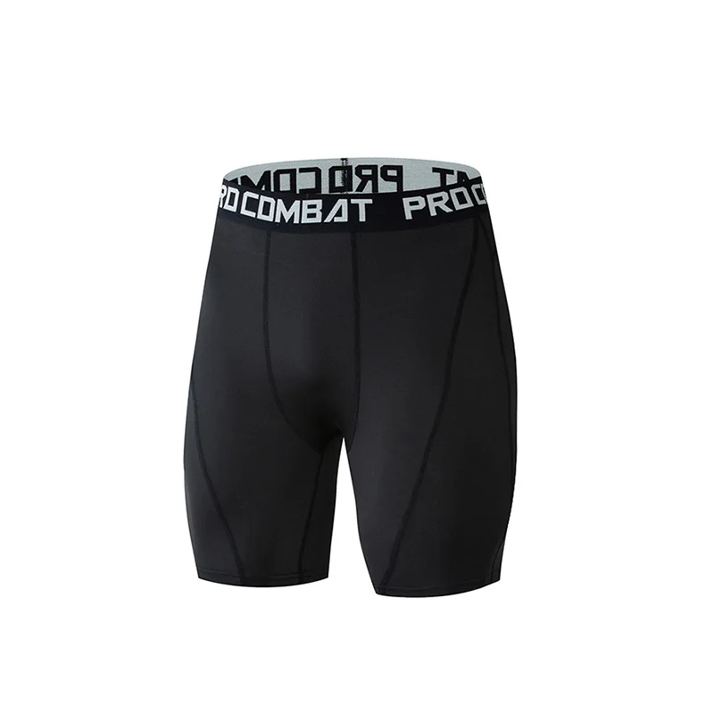 Мужские Компрессионные Шорты Для Бега С Эластичной Резинкой На Талии И Средней