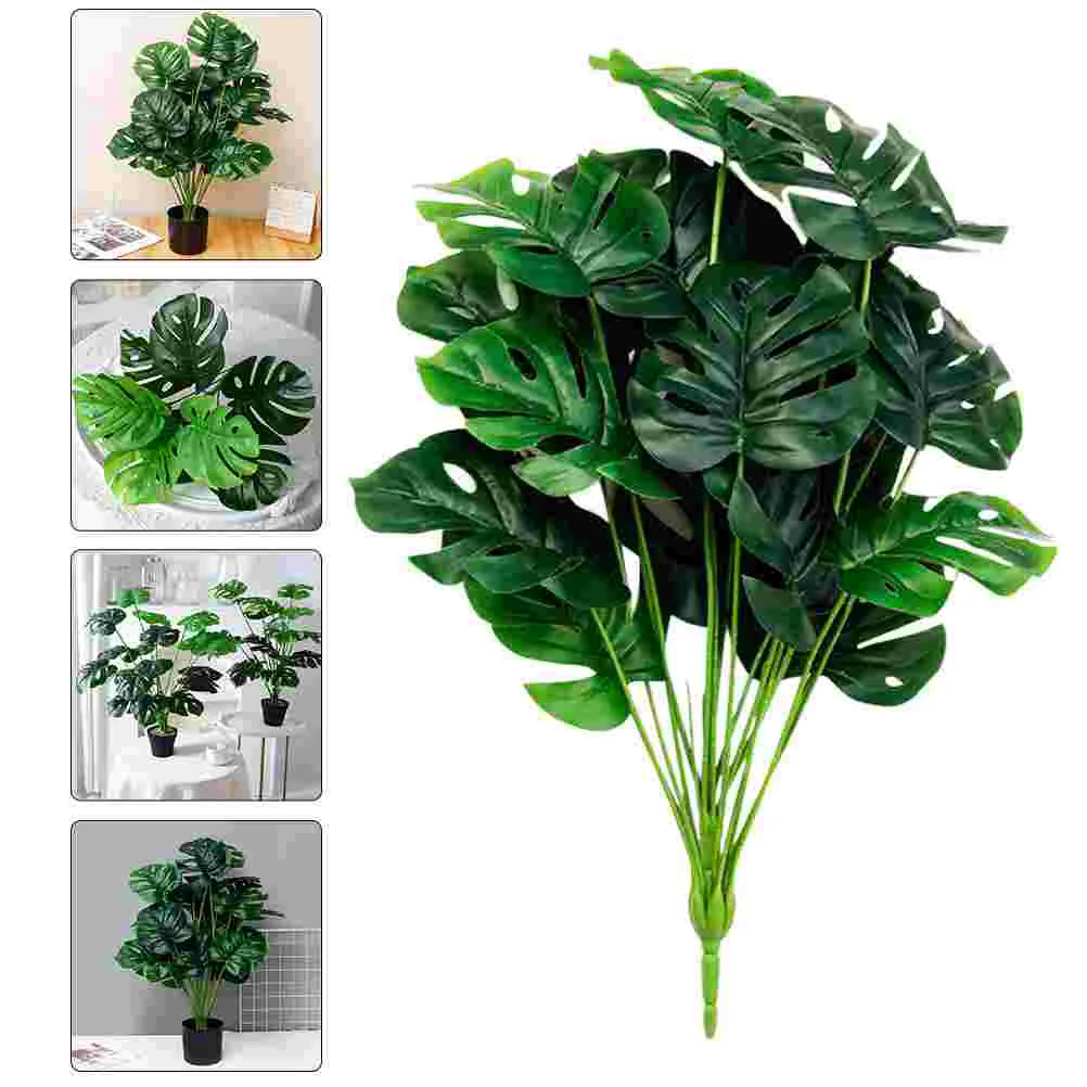 

Artificial Green Plants Simulation Monstera Leaf Flower Arranging House Plants Tropical