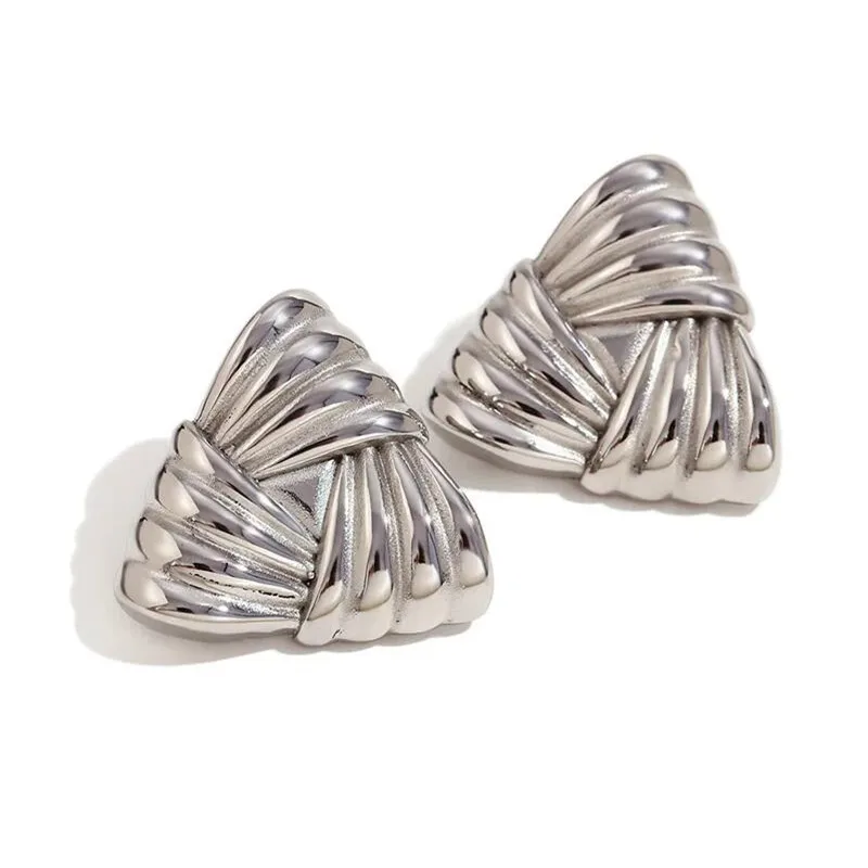 Женские Геометрические серьги-гвоздики из нержавеющей стали