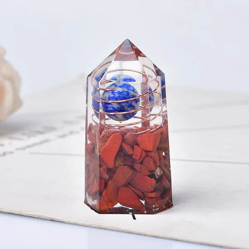 1 Шт. Натуральный Лазурит Аура Кварцевый Кристалл Точечная Палочка Целебные