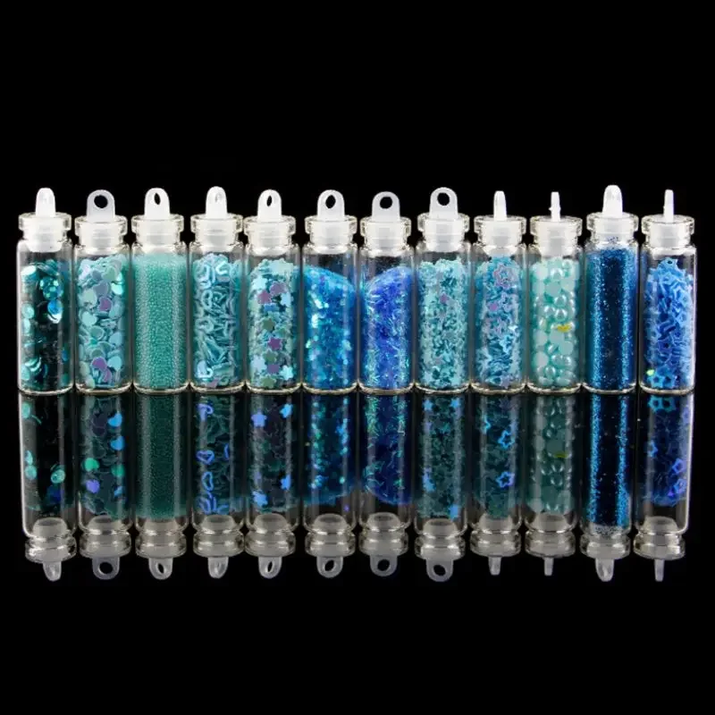 Товары для рукоделия 12 бутылок/набор маникюрных блесток DIY Art Glitter Sequin Ins 634D