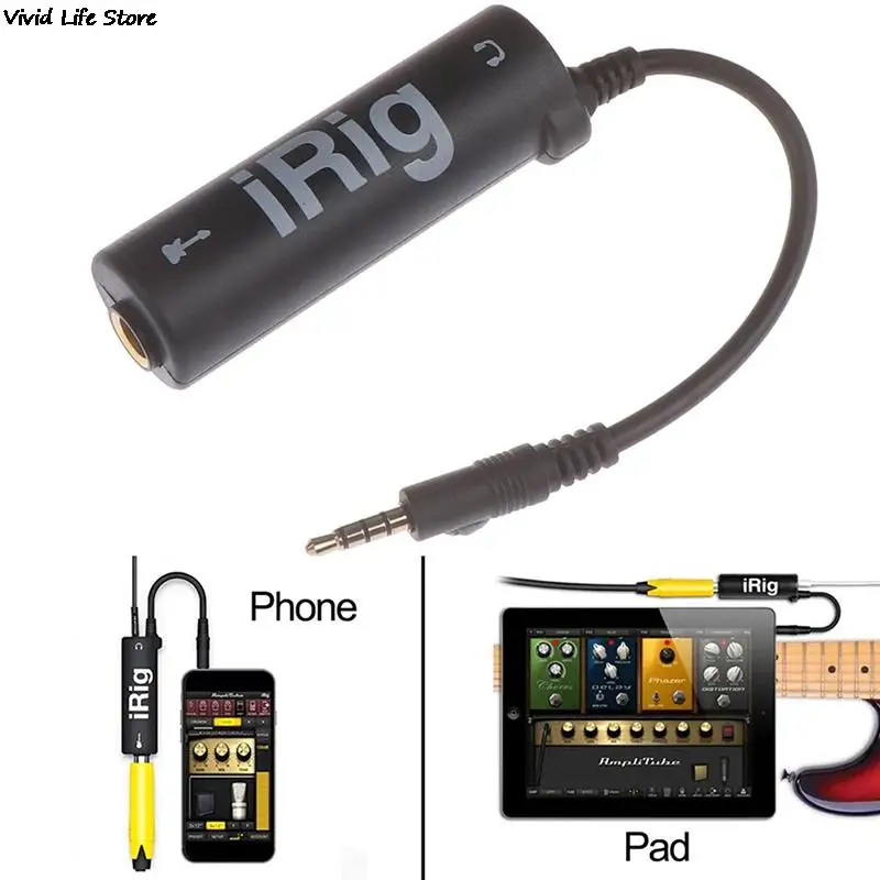 

1pc Guitar Interface I-Rig Converter Replacement Guitar For Phone Guitar Audio Interface Guitar Tuner Guitar Line Irig Converter