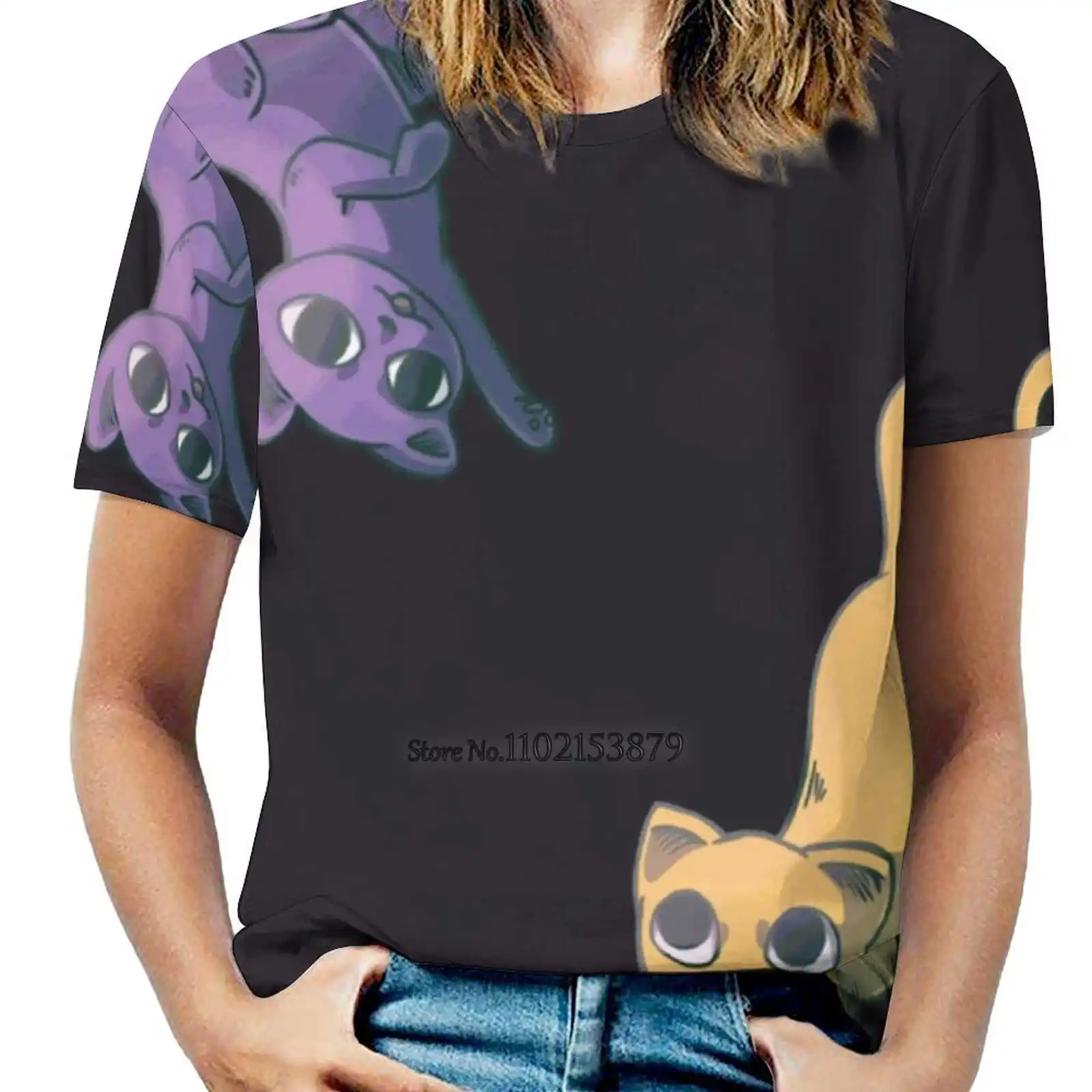 Женская футболка God Kittens повседневные топы с короткими рукавами на молнии