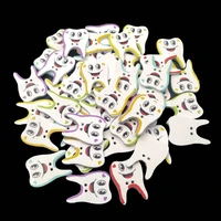 50pcs dental teeth shape gift tooth shape buttons decoration molar badge dentist sewing scrapbooking accessories adornment
