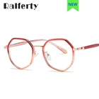 Ralferty декоративные многоугольные женские очки с оправой анти-синий УФ, прозрачный 0 диоптрий близорукость очки оправы