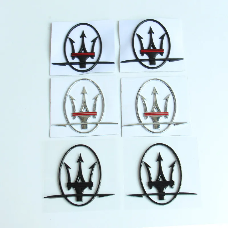 

2pc Car ABS Decals Sticker For Maserati Granturismo Quattroporte GTS Ghibli Levante GT Logo Car Emblem Badge Styling Stickers