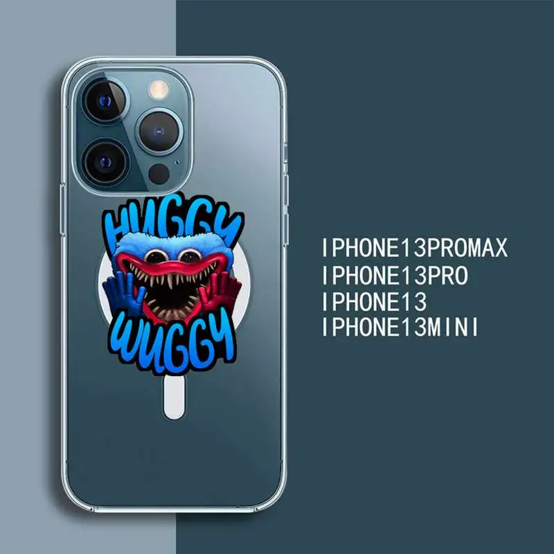 

Wuggy Playtime game Transparent Magsafe Magnetic Magnet phone Case For For iPhone 13 12 11 Pro Max Mini Wireless Charging