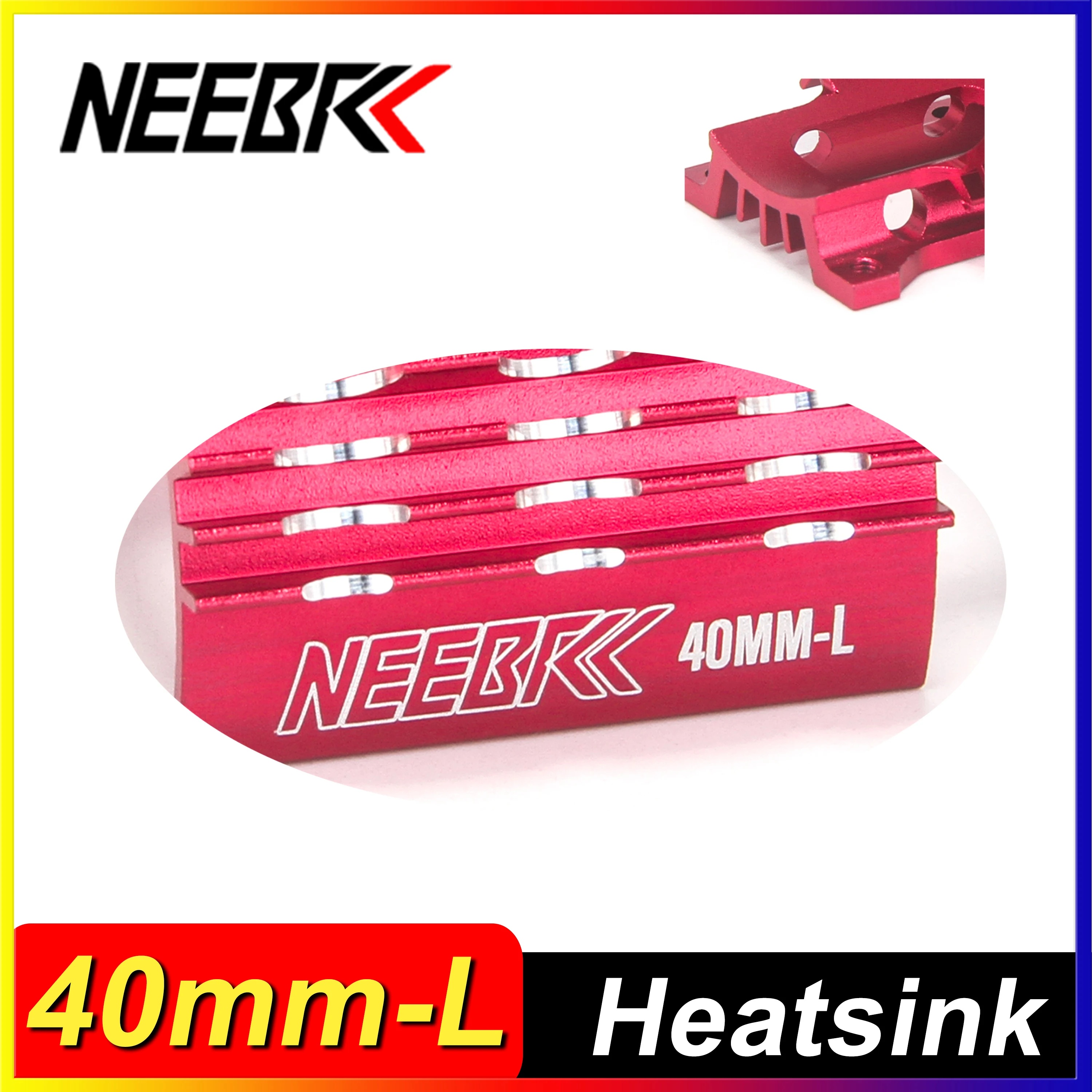 Фото NEEBRC 40mm-L Металлический радиатор-охладитель двигателя 4268 4274 4092 для радиоуправляемых моделей автомобилей, краулеров, лодок масштаба 1/5, 1/8, 1/10, WLtoys, Traxx. №1