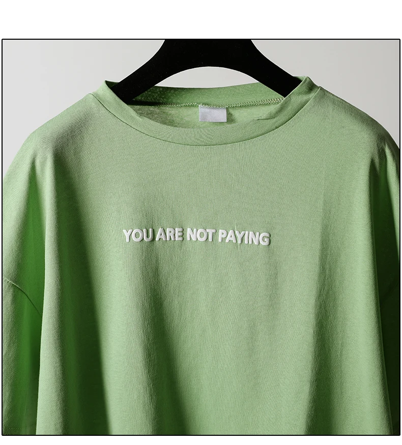 Футболка женская хлопковая с буквенным принтом в стиле Харадзюку | Женская