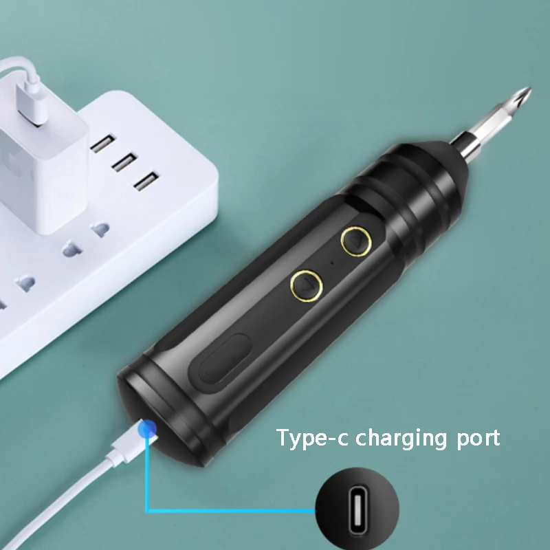 

Portable Electric Screwdriver Set USB Rechargeable Cordless Power Tools Kit Multifunctional Mini Electric Screwdriver with Bits