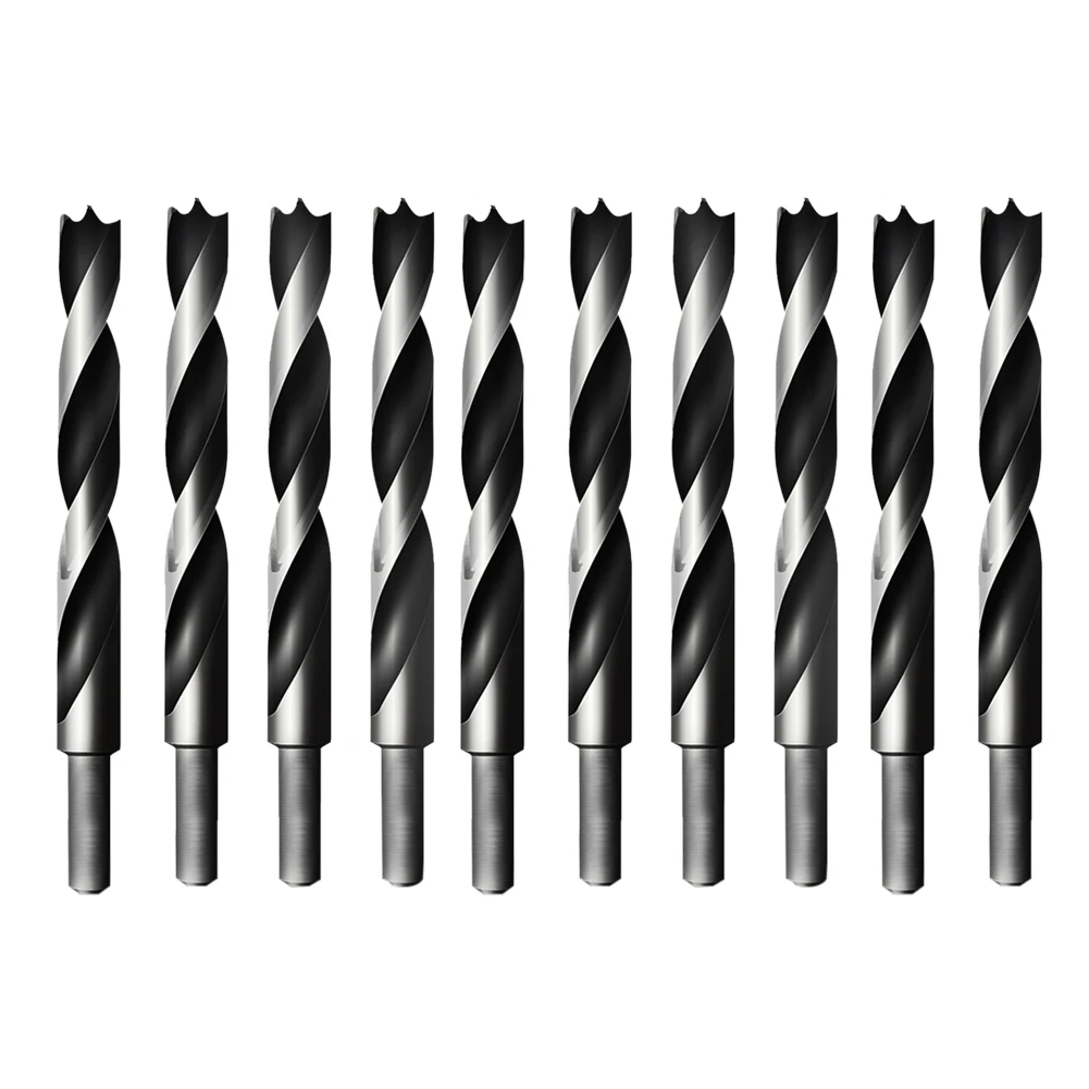 

10pcs/set Electric Drill Bit Support Twist Drill Hole Opener Three-point Drill Adjust Wood Cutter Tool Kit Set