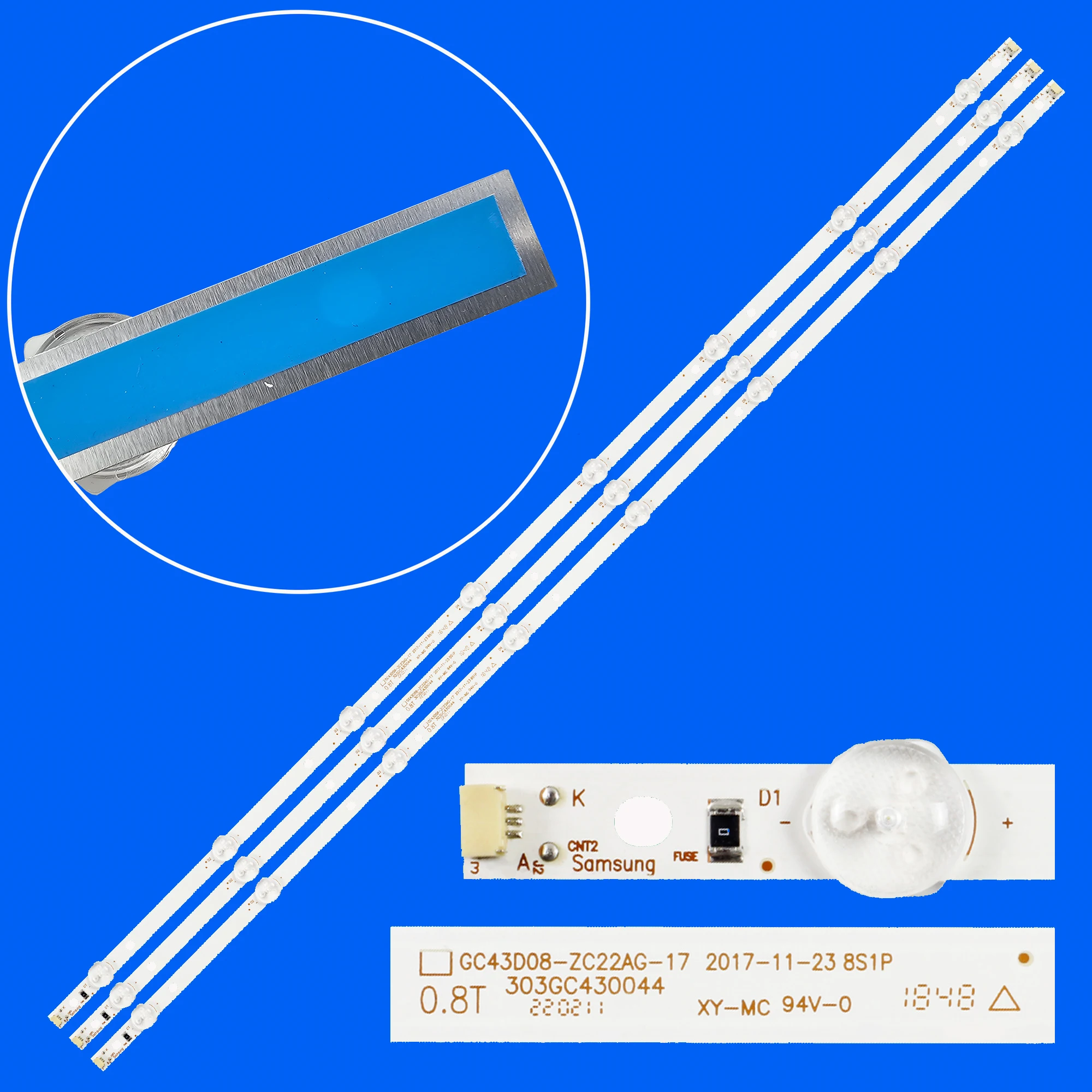 

Комплект светодиодной подсветки для UE43J5202AU UE43J5272AU UN43J5202AF UN43J5272AU GC43D08-ZC22AG-17 GC43D08-ZC22AG-14