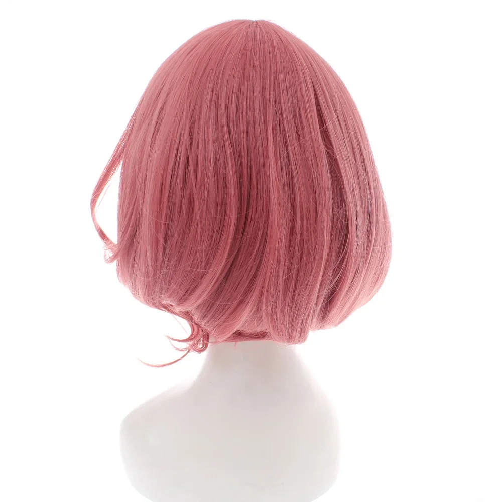 Ebisu Kofuku 14 "груша вьющиеся розовые короткие синтетические парики для косплея