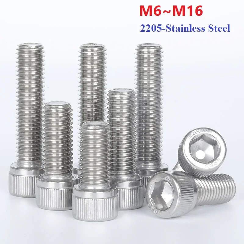 Фото Винт с шестигранной головкой Guangluo M6 M8 M10 M12 M16, сверхдлинный, 8-120 мм, из дуплексной нержавеющей стали 2205 №1